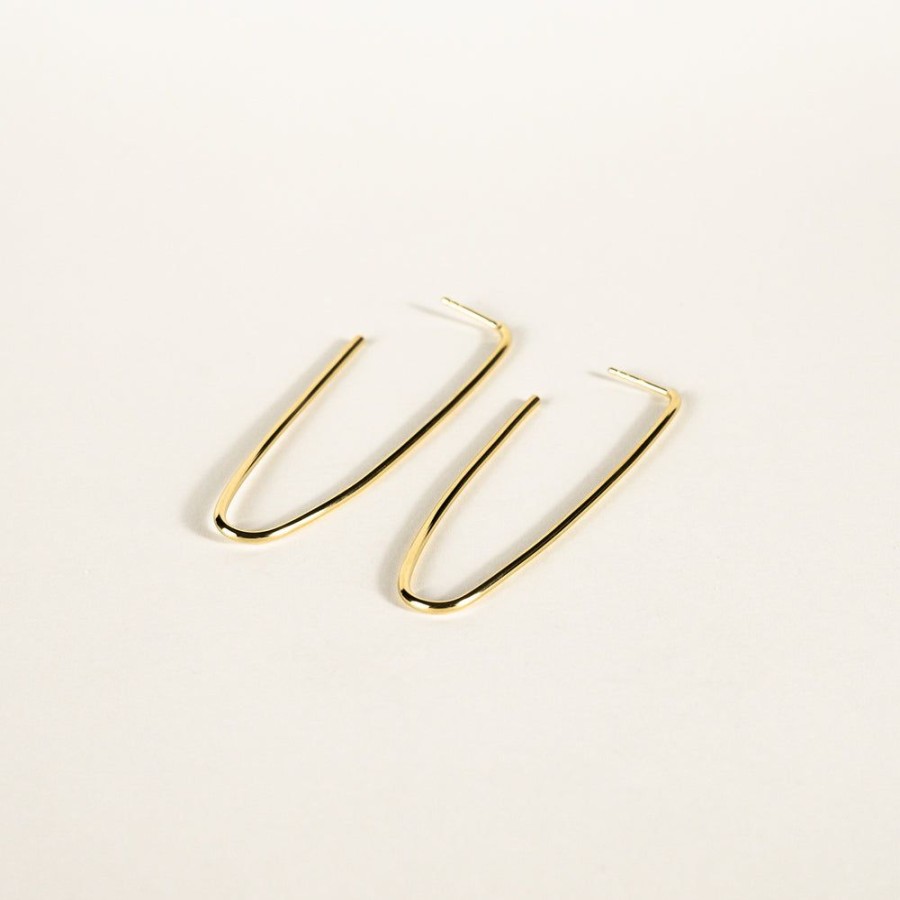 Jewelry SarahBijoux | Oval Gold Vermeil Hoops