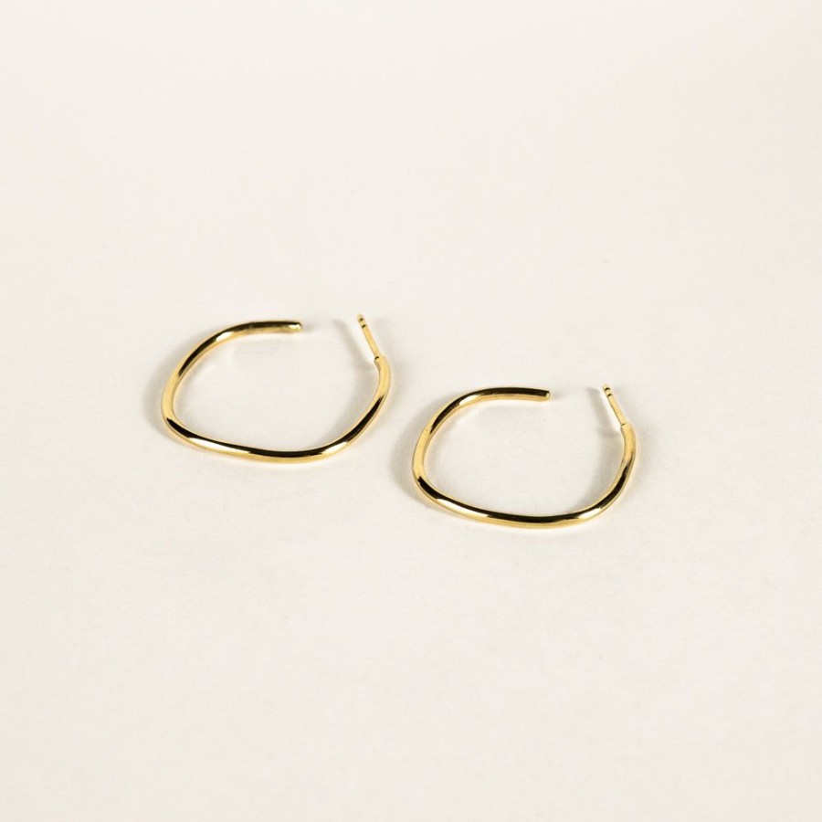 Jewelry SarahBijoux | Square Wire Gold Vermeil Hoops