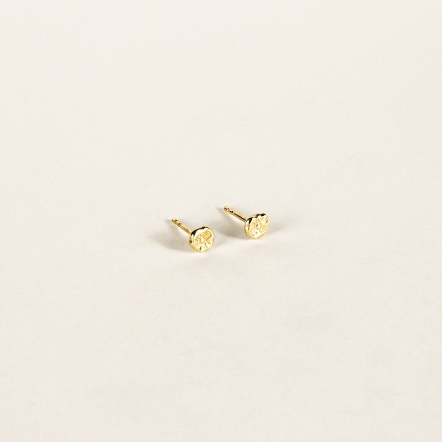 Jewelry SarahBijoux | Flower Gold Vermeil Studs