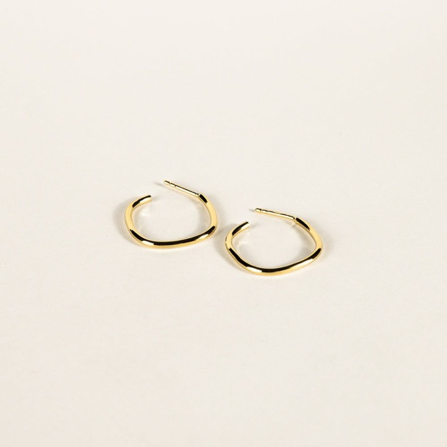 Jewelry SarahBijoux | Small Square Wire Gold Vermeil Hoops