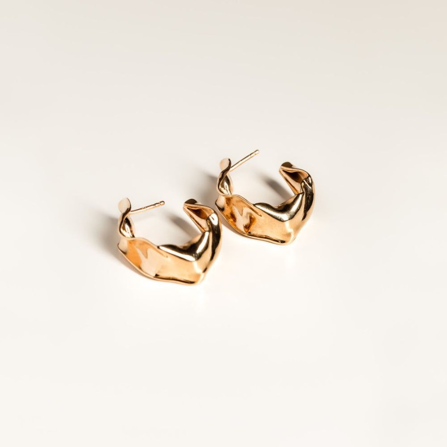 Jewelry SarahBijoux | Medium Crisp Gold Vermeil Hoops