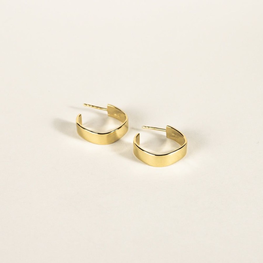 Jewelry SarahBijoux | Small Square Flat Gold Vermeil Hoops