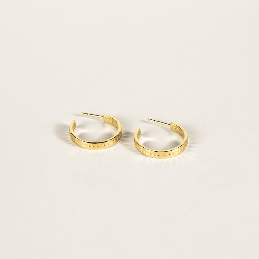 Jewelry SarahBijoux | Fossil Gold Vermeil Hoops