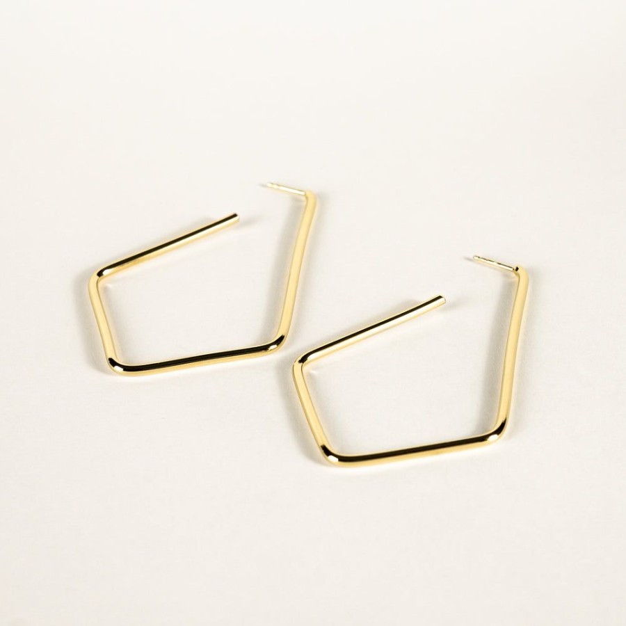 Jewelry SarahBijoux | Diamond Gold Vermeil Hoops