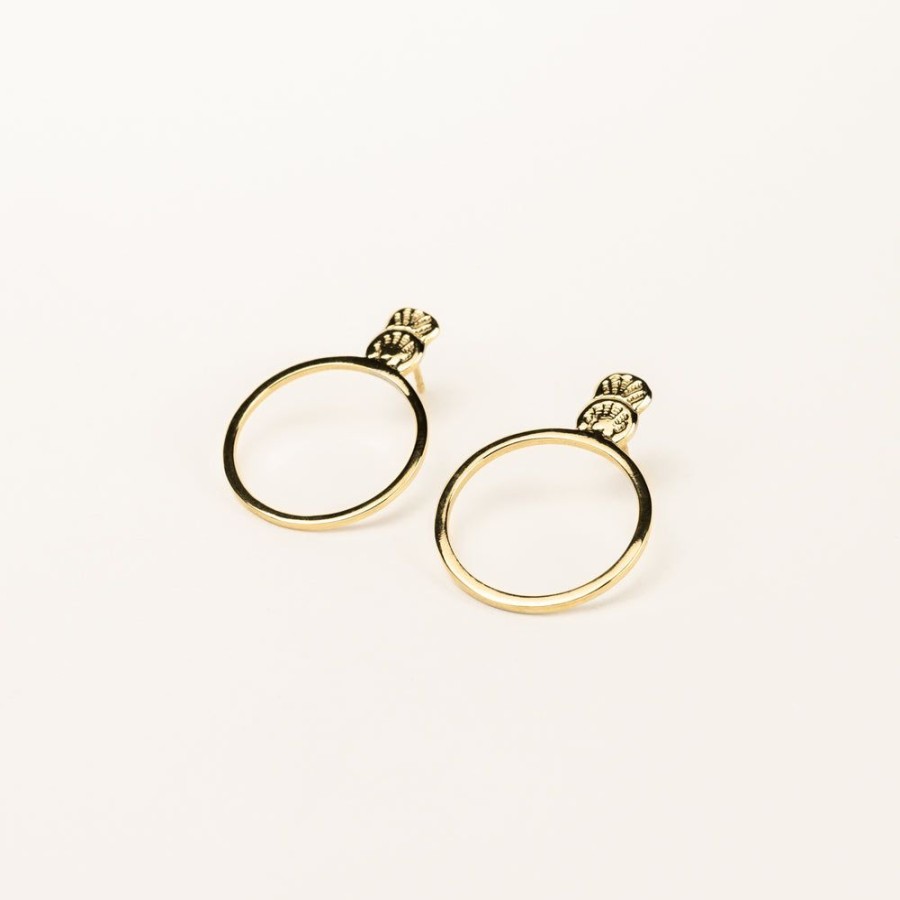 Jewelry SarahBijoux | Small Shell Gold Vermeil Hoops