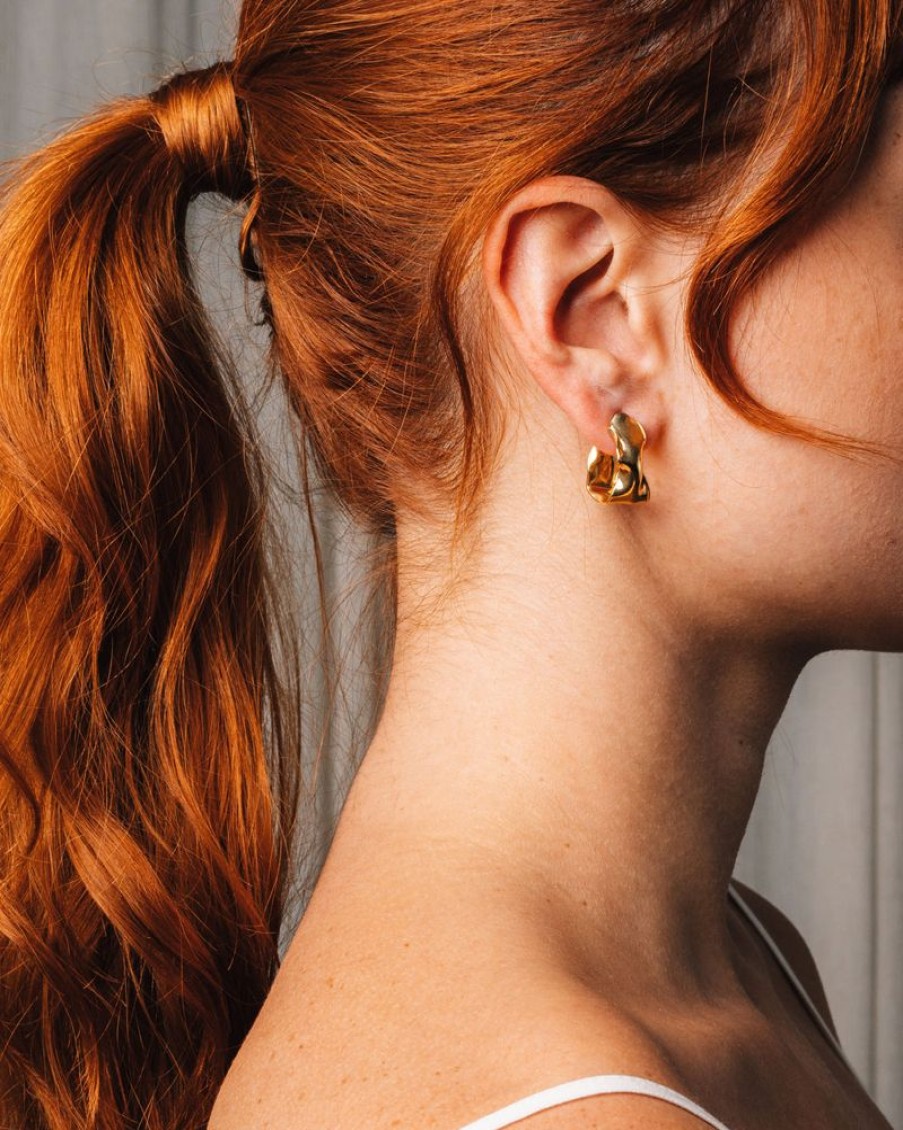 Jewelry SarahBijoux | Small Crisp Gold Vermeil Hoops