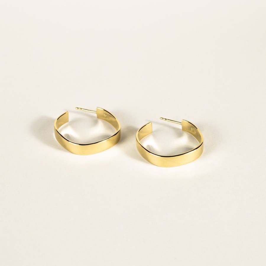 Jewelry SarahBijoux | Square Flat Gold Vermeil Hoops